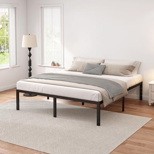 Queen Metal Platform Bed Frame, 14 Inch, Storage
