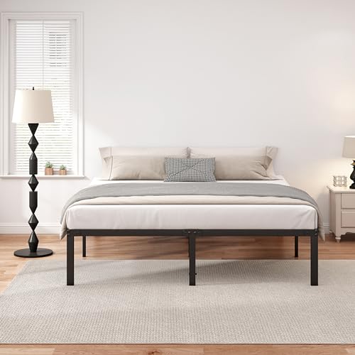 Queen Metal Platform Bed Frame, 14 Inch, Storage