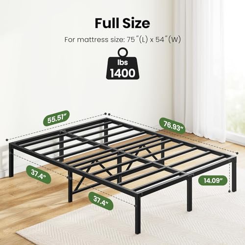 Marsail Metal Platform Bed Frame with Enhanced Support