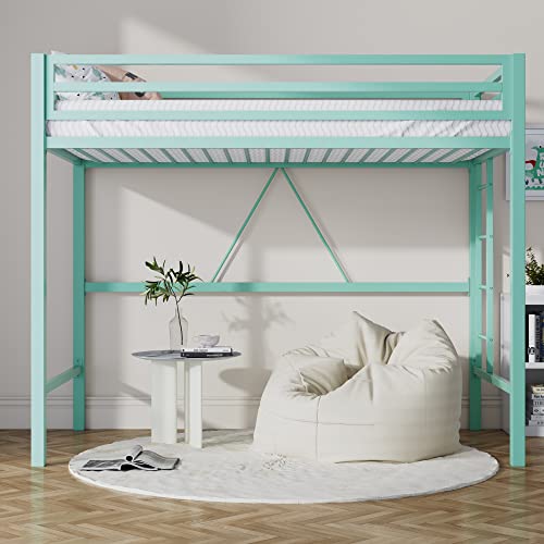 Junior Loft Bed Twin Size in Aqua Blue