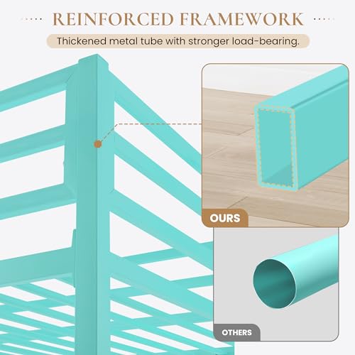 Junior Loft Bed Twin Size in Aqua Blue