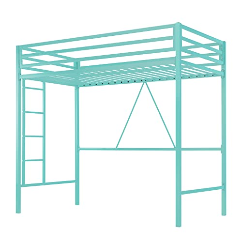 Junior Loft Bed Twin Size in Aqua Blue