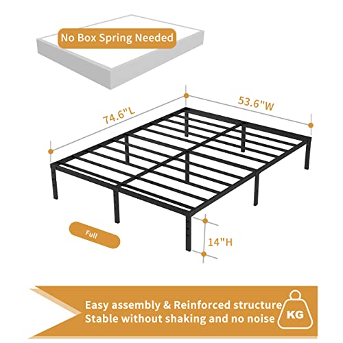 14 Inch Sturdy Metal Platform Bed Frame