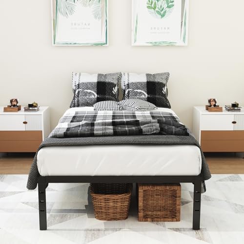 Sturdy Metal Twin Bed Frame - No Box Spring Needed