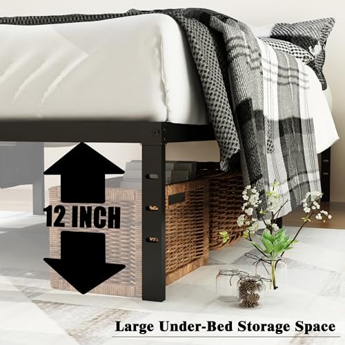 Sturdy Metal Twin Bed Frame - No Box Spring Needed