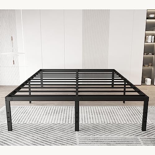 Chezisam Queen Steel Slat Bed Frame - Black