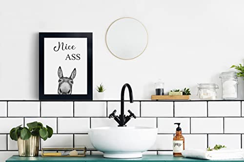 Funny Donkey Animal Prints Bathroom Sign, Toilet Room Decor