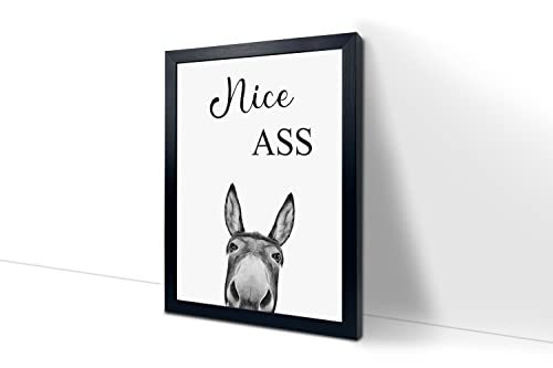 Funny Donkey Animal Prints Bathroom Sign, Toilet Room Decor