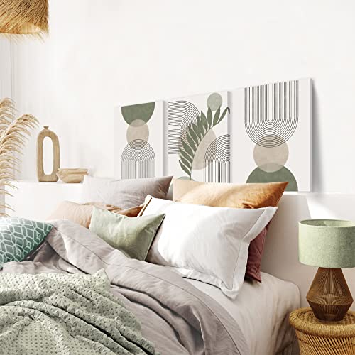 Set of 3 Sage Green Boho Wall Art