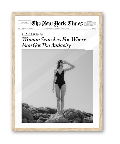 Vintage Newspaper Wall Art Prints, Retro New York News