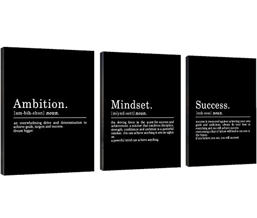 Entrepreneur Motivational Quotes Canvas Wall Art Set