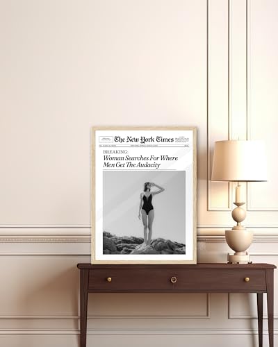 Vintage Newspaper Wall Art Prints, Retro New York News
