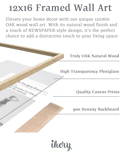 Vintage Newspaper Wall Art Prints, Retro New York News