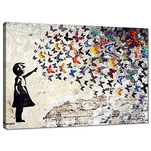 Banksy Street Graffiti Canvas Prints for Modern Home