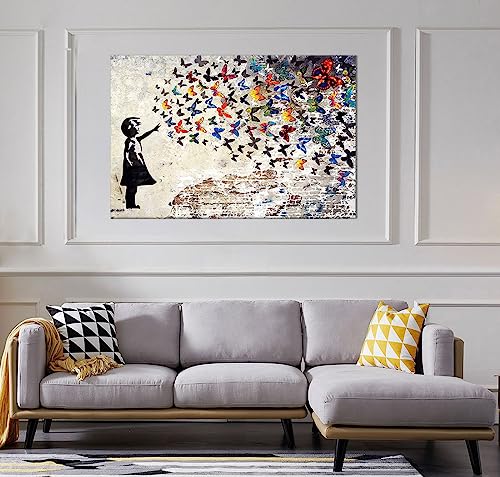 Banksy Street Graffiti Canvas Prints for Modern Home