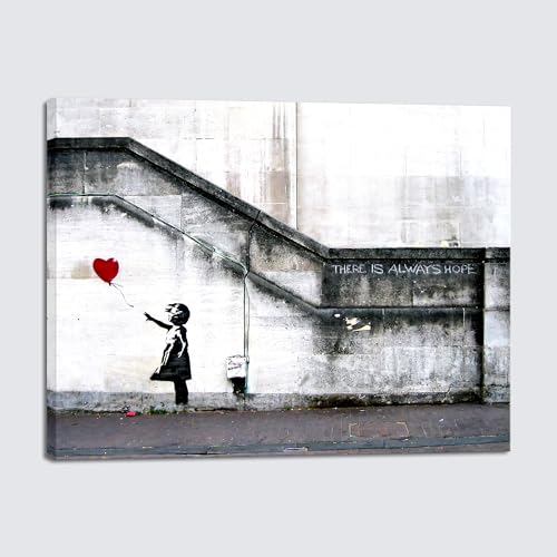 Banksy Grafitti Girl Red Balloon Canvas Prints Home Decor