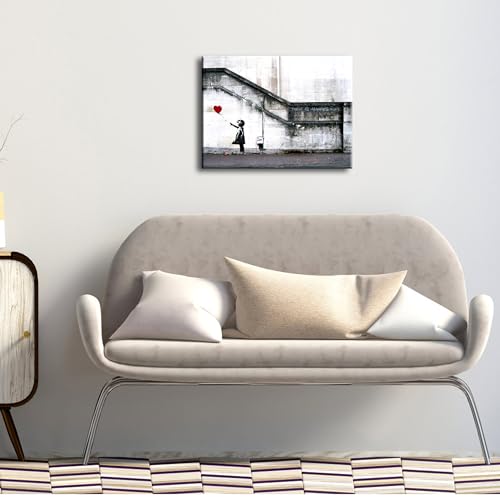 Banksy Grafitti Girl Red Balloon Canvas Prints Home Decor