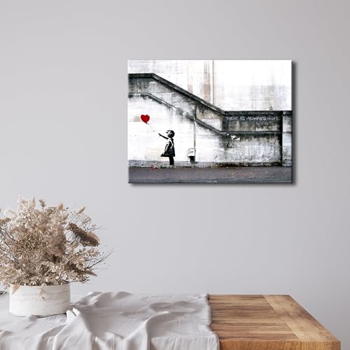 Banksy Grafitti Girl Red Balloon Canvas Prints Home Decor