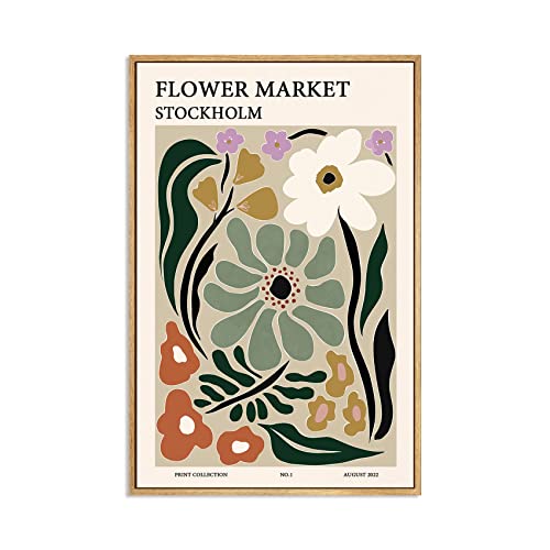 Flower Market Botanical Decor Wall Art - Vintage Print