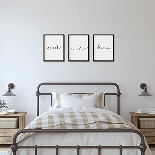 3 Framed Farmhouse Sweet Dreams Signs for Bedroom