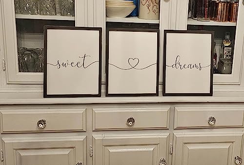 3 Framed Farmhouse Sweet Dreams Signs for Bedroom