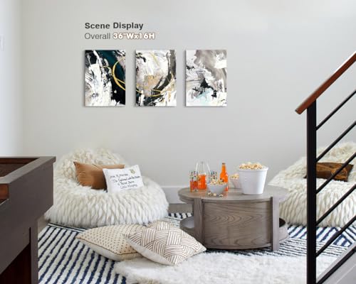 Black White Abstract Canvas Wall Art for Home Decor