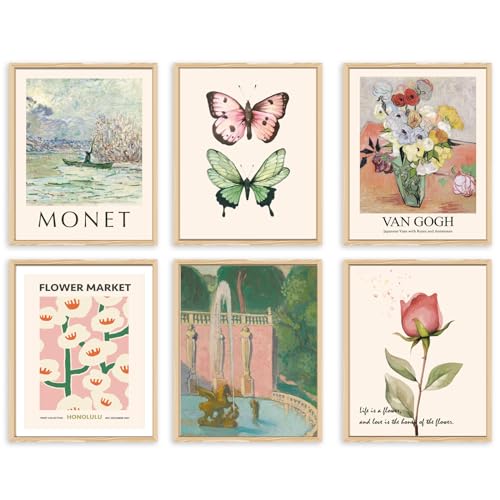 Chic Flower Market Wall Art Prints Set