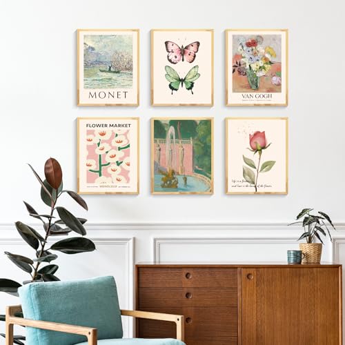 Chic Flower Market Wall Art Prints Set
