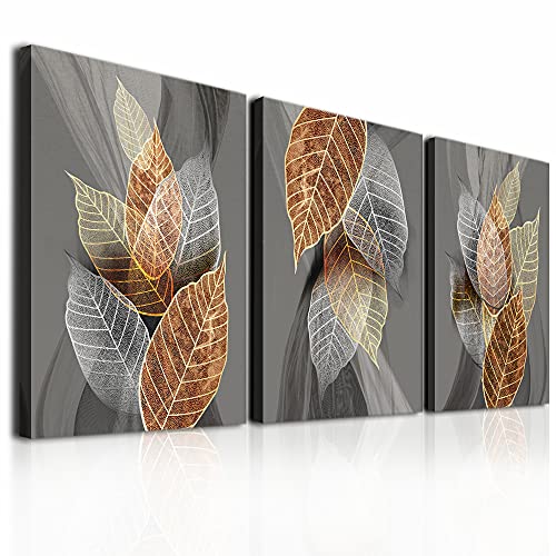 Modern Abstract Leaf Canvas Wall Art Set for Home