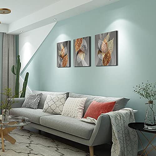 Modern Abstract Leaf Canvas Wall Art Set for Home