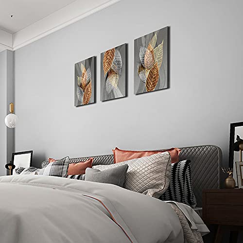 Modern Abstract Leaf Canvas Wall Art Set for Home