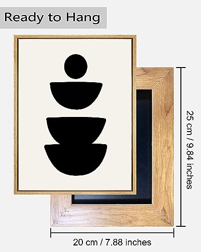 Boho Black Abstract Geometric Wall Art Decor Canvas