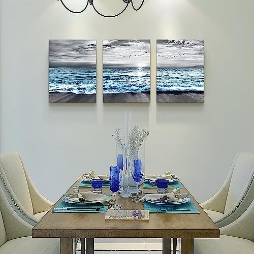 Black & White Beach Canvas Art Set - Modern Home Decor