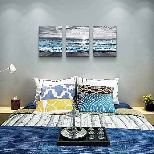 Black & White Beach Canvas Art Set - Modern Home Decor