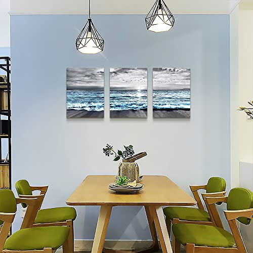 Black & White Beach Canvas Art Set - Modern Home Decor