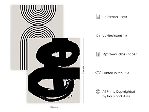 HAUS AND HUES Black Abstract Painting Set (6 Pc)