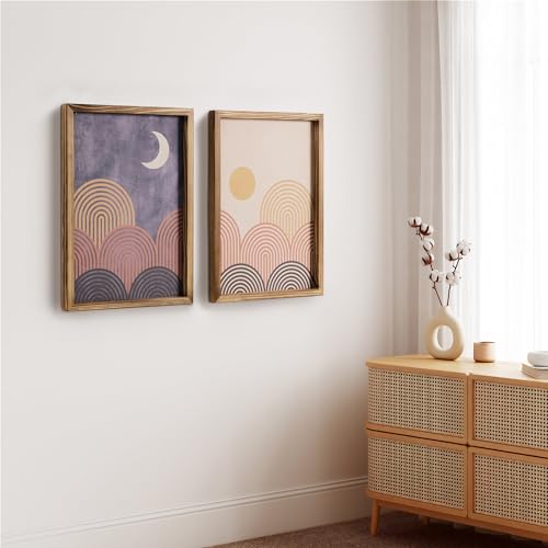 Mokof Boho Sun and Moon Canvas Wall Art Set