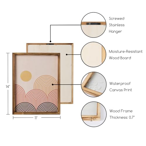 Mokof Boho Sun and Moon Canvas Wall Art Set