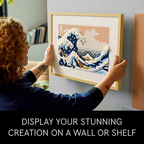 LEGO Art Hokusai Great Wave: 3D Japanese Wall Canvas