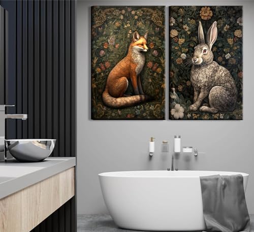 William Morris Framed Animal Wall Art Set - 3pcs