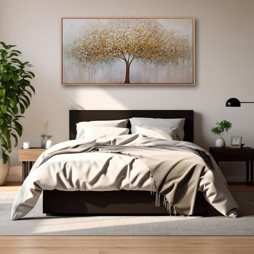 Gold Abstract Tree of Life Canvas Wall Art