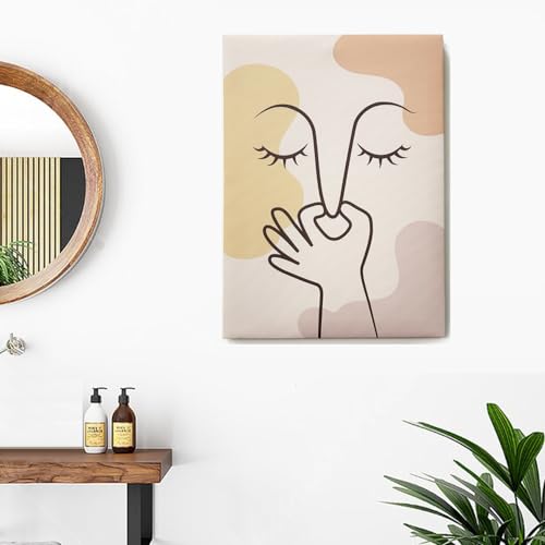 Boho Funny Bathroom Canvas Wall Art Decor Set