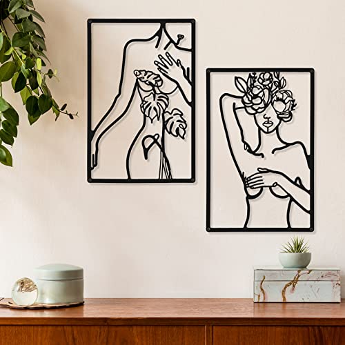Abstract Woman Metal Wall Art Decor for Home