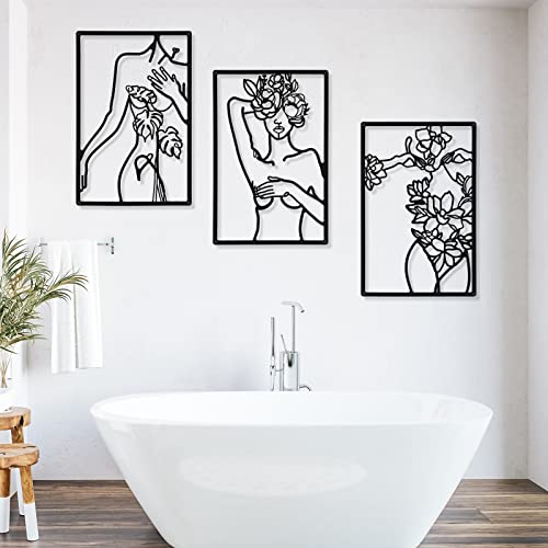 Abstract Woman Metal Wall Art Decor for Home