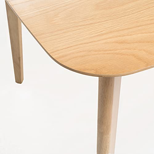 Natural Oak Finish Wood Dining Table by Christopher Knight