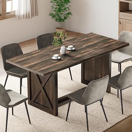 YITAHOME Large Rustic Farmhouse Dining Table for 6-8