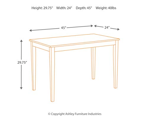 Ashley Kimonte Rectangular Dining Table in Black Finish