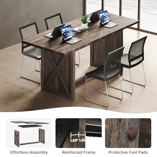 YITAHOME Large Rustic Farmhouse Dining Table for 6-8