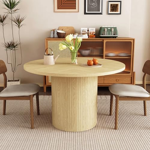 Modern Farmhouse Round Dining Table for 4 - 47