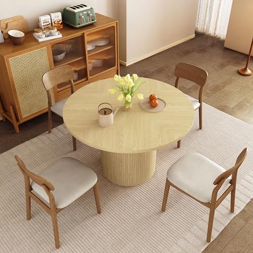 Modern Farmhouse Round Dining Table for 4 - 47